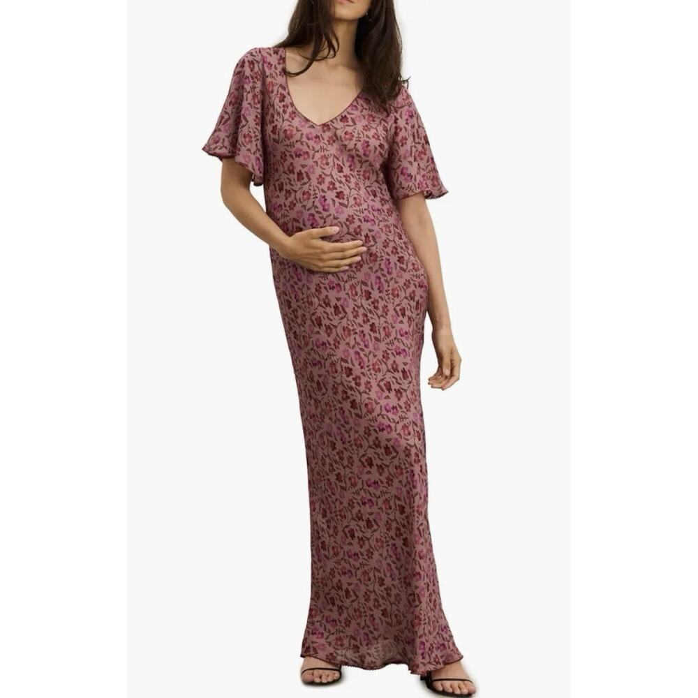 Hatch Maternity The Mirabelle Dress in Twilight Mauve Floral - Size 1